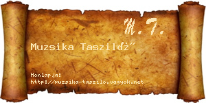 Muzsika Tasziló névjegykártya